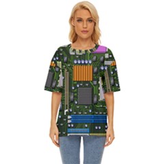 Illustration Motherboard Pc Computer Oversized Basic Tee by danenraven