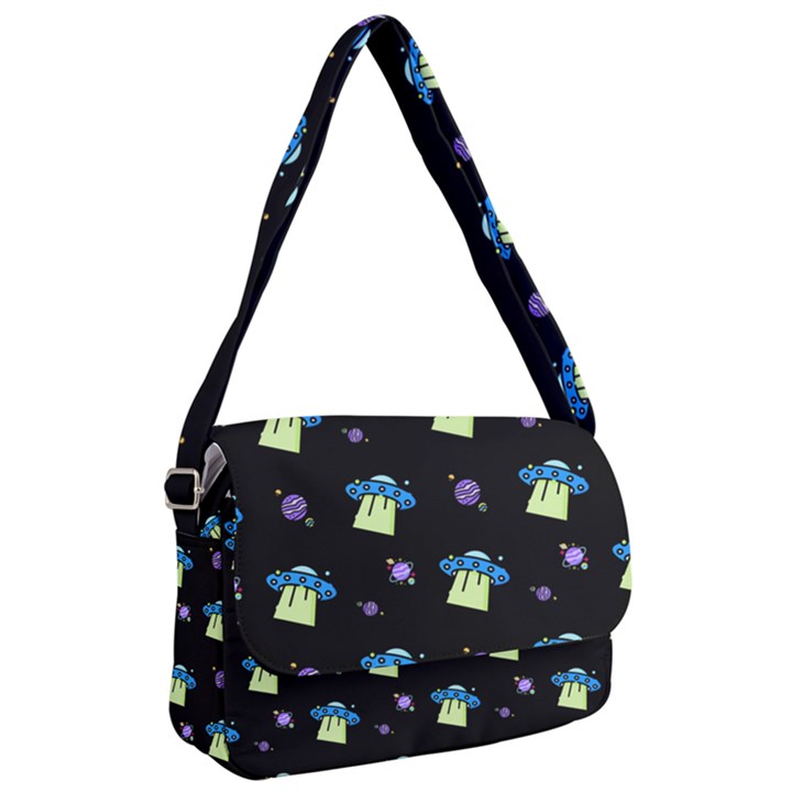 Galaxy Cosmos Rocket Spaceship Ufo Courier Bag