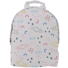 Galaxy Spaceship Patternstar Mini Full Print Backpack by Wegoenart