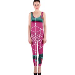 Blockchain Networking Digitization One Piece Catsuit by Wegoenart