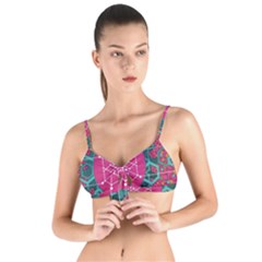 Blockchain Networking Digitization Tie Up Cut Bikini Top by Wegoenart