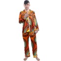 Shield Background Texture Pattern Men s Long Sleeve Satin Pajamas Set View1