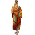 Shield Background Texture Pattern Maxi Velour Kimono View2