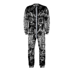 Background Burnout Template Doodle Onepiece Jumpsuit (kids)