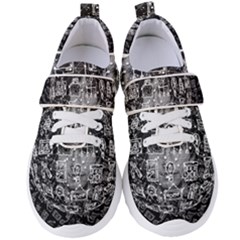 Background Burnout Template Doodle Women s Velcro Strap Shoes