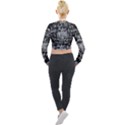 Background Burnout Template Doodle Long Sleeve Cropped Velvet Jacket View2