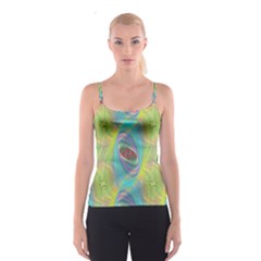 Ellipse Pattern Elliptical Abstract Spaghetti Strap Top by Wegoenart