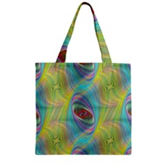 Ellipse Pattern Elliptical Abstract Zipper Grocery Tote Bag by Wegoenart