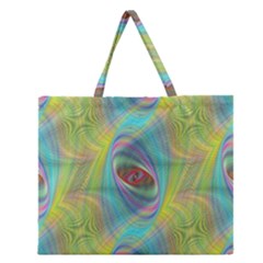 Ellipse Pattern Elliptical Abstract Zipper Large Tote Bag by Wegoenart