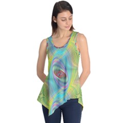 Ellipse Pattern Elliptical Abstract Sleeveless Tunic by Wegoenart