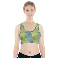 Ellipse Pattern Elliptical Abstract Sports Bra With Pocket by Wegoenart