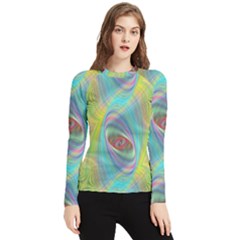 Ellipse Pattern Elliptical Abstract Women s Long Sleeve Rash Guard by Wegoenart