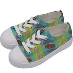 Ellipse Pattern Elliptical Abstract Kids  Low Top Canvas Sneakers by Wegoenart