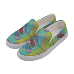 Ellipse Pattern Elliptical Abstract Women s Canvas Slip Ons by Wegoenart