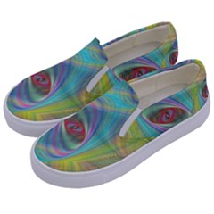 Ellipse Pattern Elliptical Abstract Kids  Canvas Slip Ons by Wegoenart