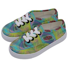 Ellipse Pattern Elliptical Abstract Kids  Classic Low Top Sneakers by Wegoenart