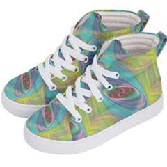 Ellipse Pattern Elliptical Abstract Kids  Hi-top Skate Sneakers by Wegoenart