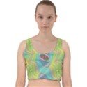 Ellipse Pattern Elliptical Abstract Velvet Racer Back Crop Top View1