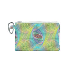 Ellipse Pattern Elliptical Abstract Canvas Cosmetic Bag (small) by Wegoenart