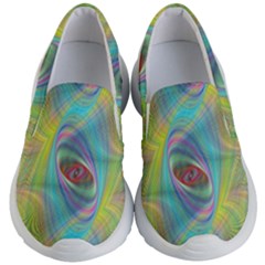 Ellipse Pattern Elliptical Abstract Kids Lightweight Slip Ons by Wegoenart