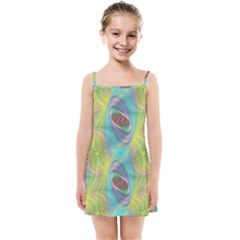 Ellipse Pattern Elliptical Abstract Kids  Summer Sun Dress by Wegoenart