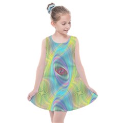 Ellipse Pattern Elliptical Abstract Kids  Summer Dress by Wegoenart