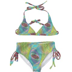 Ellipse Pattern Elliptical Abstract Kids  Classic Bikini Set by Wegoenart