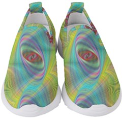 Ellipse Pattern Elliptical Abstract Kids  Slip On Sneakers by Wegoenart