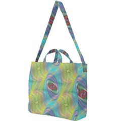 Ellipse Pattern Elliptical Abstract Square Shoulder Tote Bag by Wegoenart