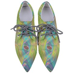 Ellipse Pattern Elliptical Abstract Pointed Oxford Shoes by Wegoenart