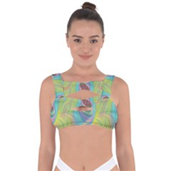 Ellipse Pattern Elliptical Abstract Bandaged Up Bikini Top by Wegoenart