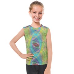 Ellipse Pattern Elliptical Abstract Kids  Mesh Tank Top by Wegoenart