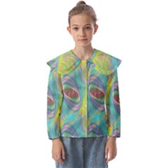 Ellipse Pattern Elliptical Abstract Kids  Peter Pan Collar Blouse by Wegoenart