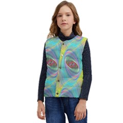 Ellipse Pattern Elliptical Abstract Kid s Short Button Up Puffer Vest	 by Wegoenart