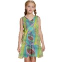 Ellipse Pattern Elliptical Abstract Kids  Sleeveless Tiered Mini Dress View1