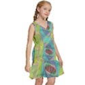 Ellipse Pattern Elliptical Abstract Kids  Sleeveless Tiered Mini Dress View3