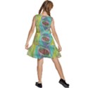 Ellipse Pattern Elliptical Abstract Kids  Sleeveless Tiered Mini Dress View4