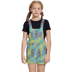 Ellipse Pattern Elliptical Abstract Kids  Short Overalls by Wegoenart