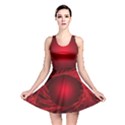 Red Abstract Scratched Doodle Grease Reversible Skater Dress View1