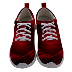 Red Abstract Scratched Doodle Grease Women Athletic Shoes by Wegoenart