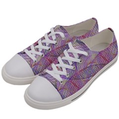 Purple Background Abstract Pattern Women s Low Top Canvas Sneakers by Wegoenart