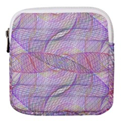 Purple Background Abstract Pattern Mini Square Pouch