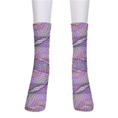 Purple Background Abstract Pattern Crew Socks by Wegoenart