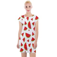 Fruit Cap Sleeve Bodycon Dress by nateshop