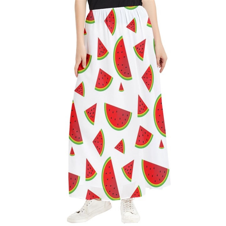 Fruit Maxi Chiffon Skirt