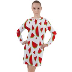 Fruit Long Sleeve Hoodie Dress by nateshop