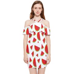 Fruit Shoulder Frill Bodycon Summer Dress by nateshop