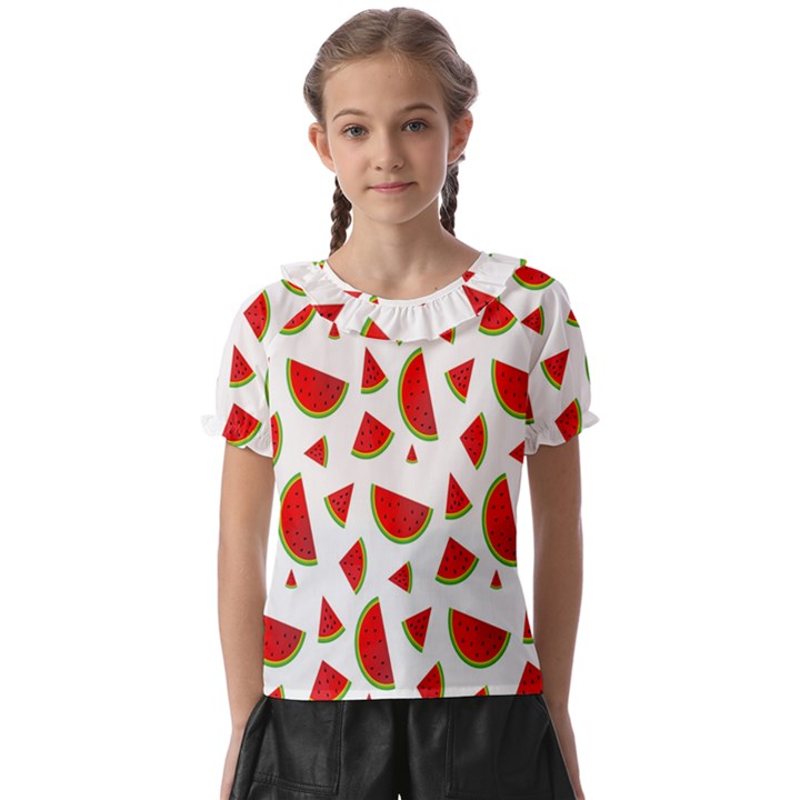 Fruit Kids  Frill Chiffon Blouse