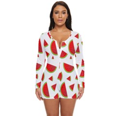 Fruit Long Sleeve Boyleg Swimsuit by nateshop