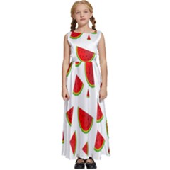 Fruit Kids  Satin Sleeveless Maxi Dress by nateshop